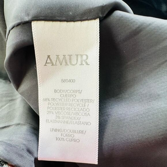 AMUR Dalton Vest Dress Size Small Grey Tartan Plaid Belted Convertible - Picture 10 of 13